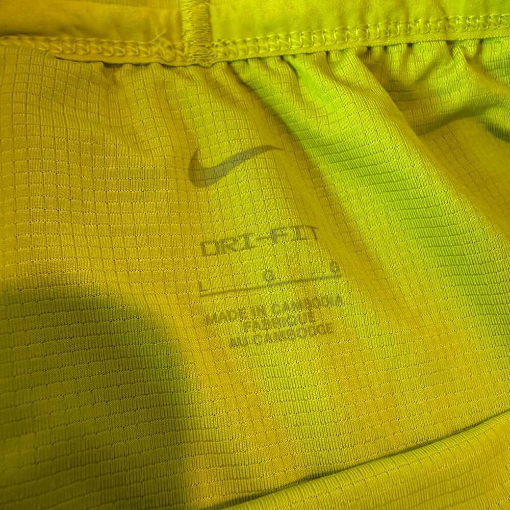 Nike Flex Stride Running Shorts Mens L 7 Inseam Brief Lined Bright Cactus Yellow - Picture 3 of 6